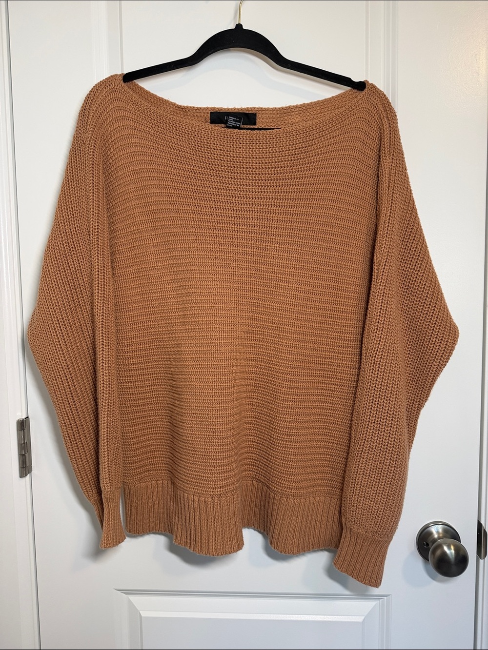 Forever 21 Oversized Crewneck Sweater in Camel